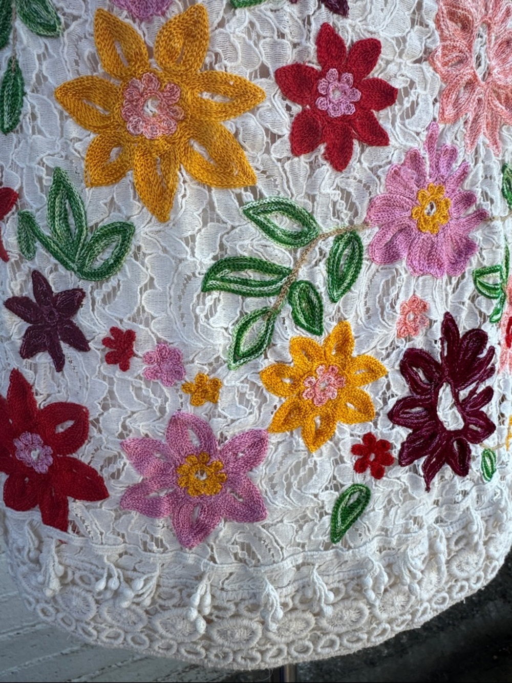 Maeve by Anthropologie Ayaka Embroidered Skirt Floral Multi Size 4 - Picture 10 of 16